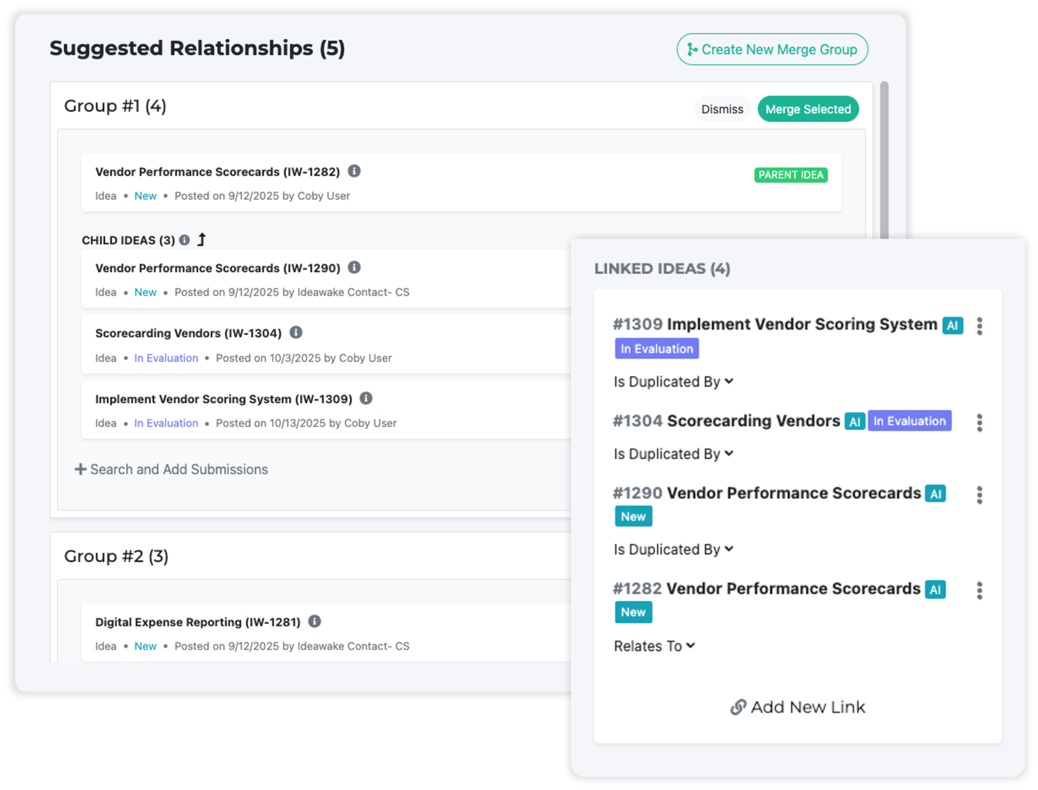 AI Duplicate Detection and Linking